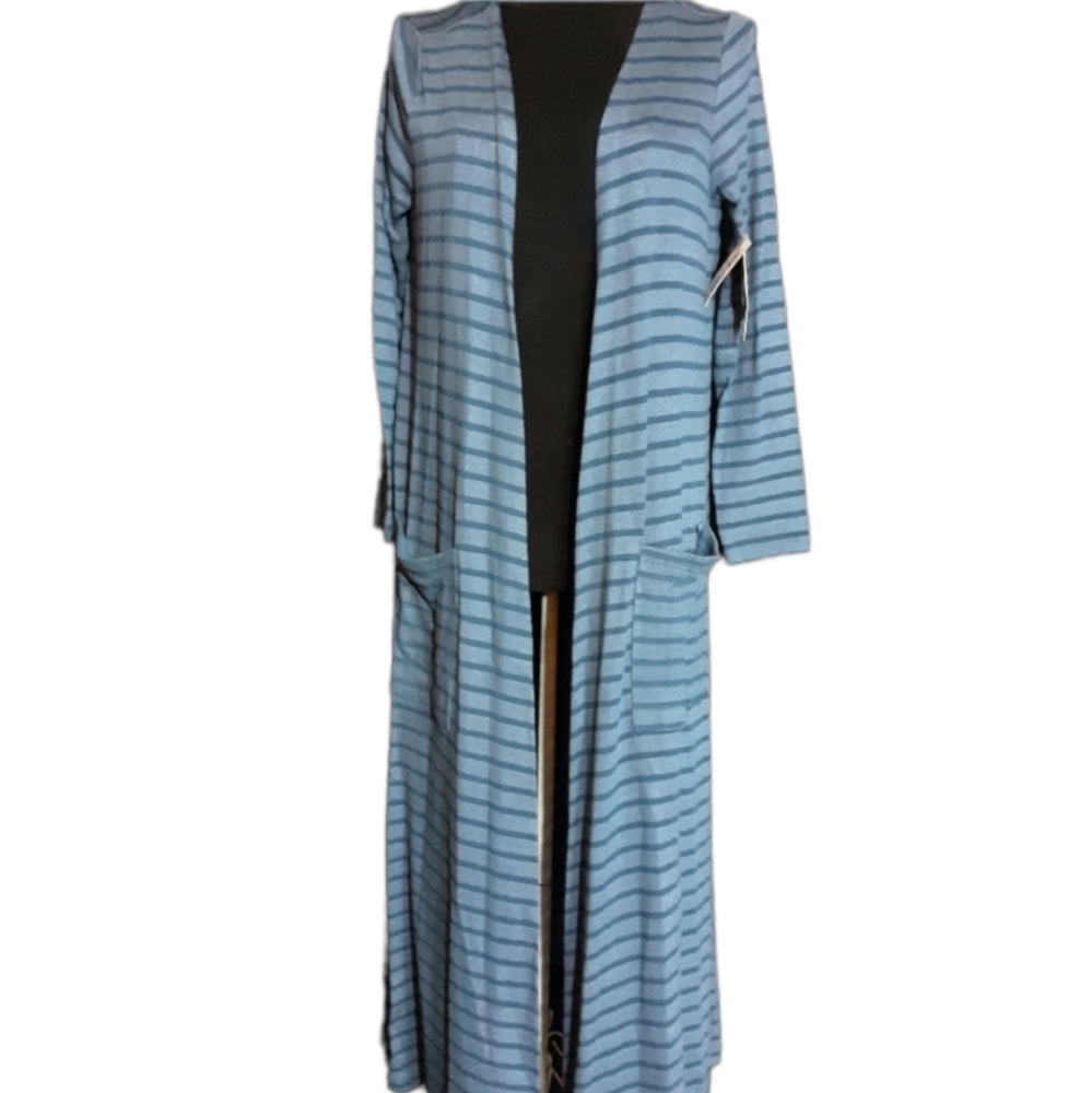 LuLaRoe Sarah Stripe Sweater Cardigan Duster NWT SZ Small